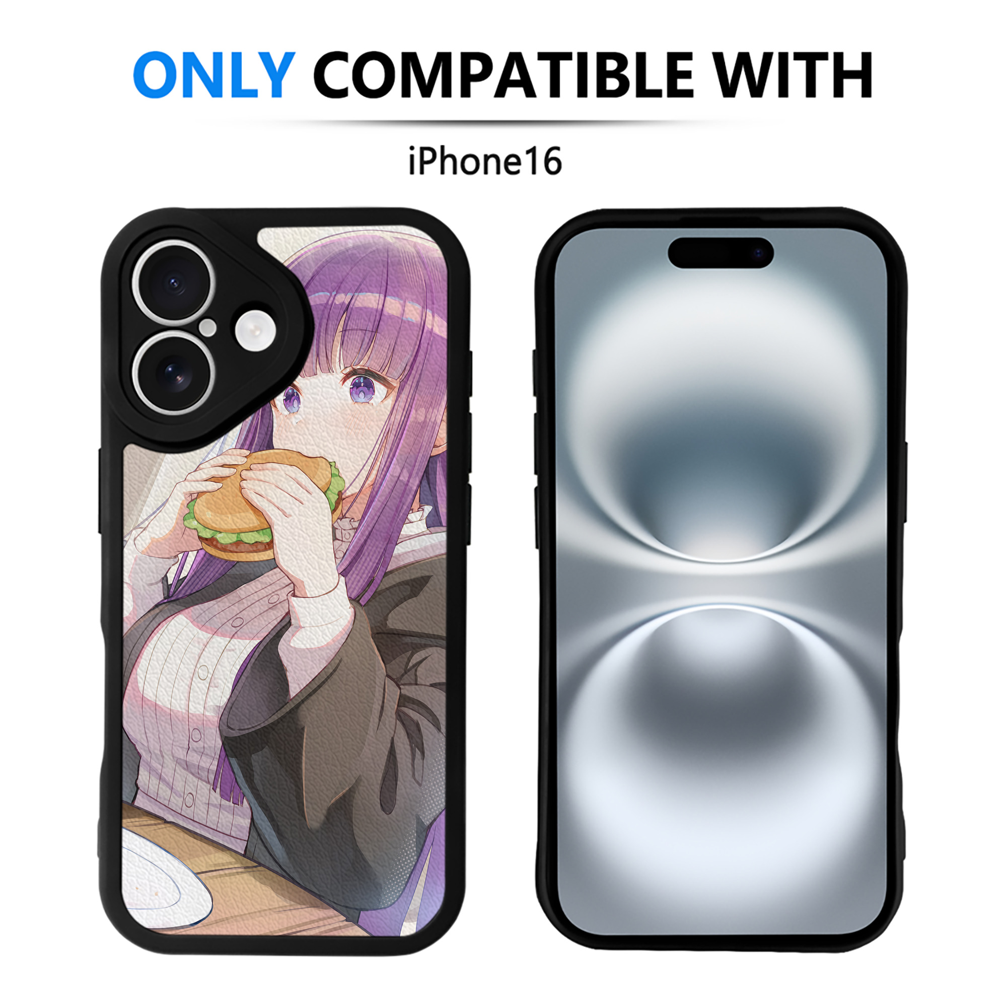 （画像用） 葬送のフリーレン Frieren 【iPhone 16シリーズ対応】シリコンスマホケース（レザー調） 材質：シリコン